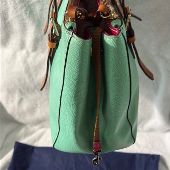 Dooney & Bourke Claremont Miller Leather Seafoam Green Purse. Great Condition. - Picture 8 of 16